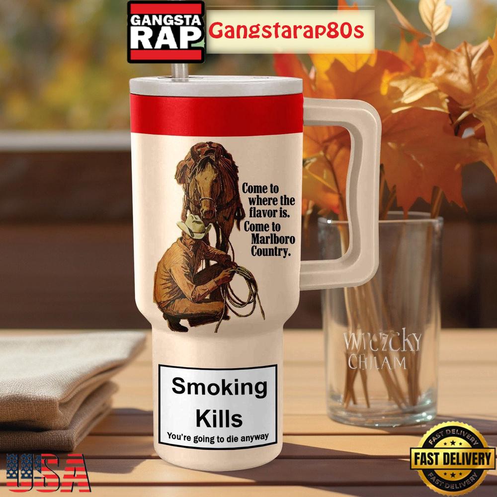 Marlboro Smoking Kills Tumbler Cup 40oz Marlboro Smoking Kills Tumbler Cup 40oz
