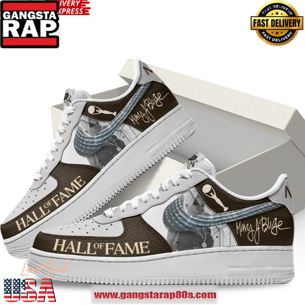 Mary J. Blige Rock & Roll Hall of Fame Limited Air Force 1 Running Sneakers Mary J. Blige Rock & Roll Hall of Fame Limited Air Force 1 Running Sneakers