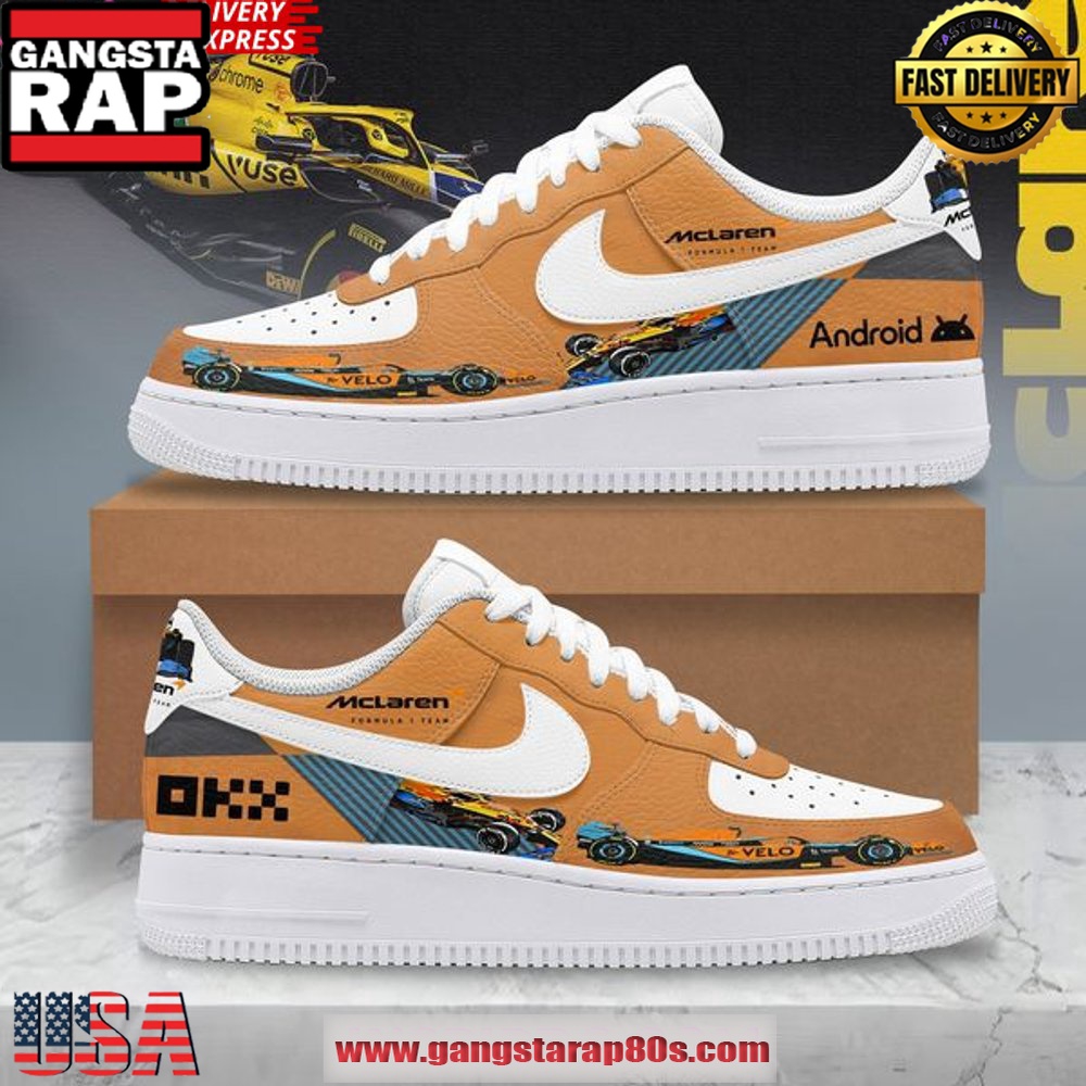 McLaren Racing Limited Edition Air Force 1 Running Sneakers Shoes McLaren Racing Limited Edition Air Force 1 Running Sneakers Shoes
