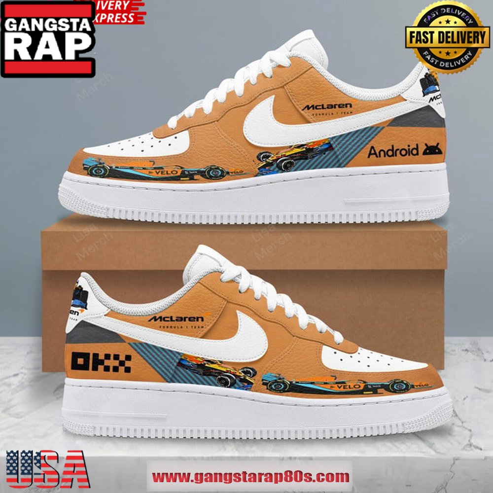 McLaren Racing Limited Edition Air Force 1 Running Sneakers Shoes McLaren Racing Limited Edition Air Force 1 Running Sneakers Shoes