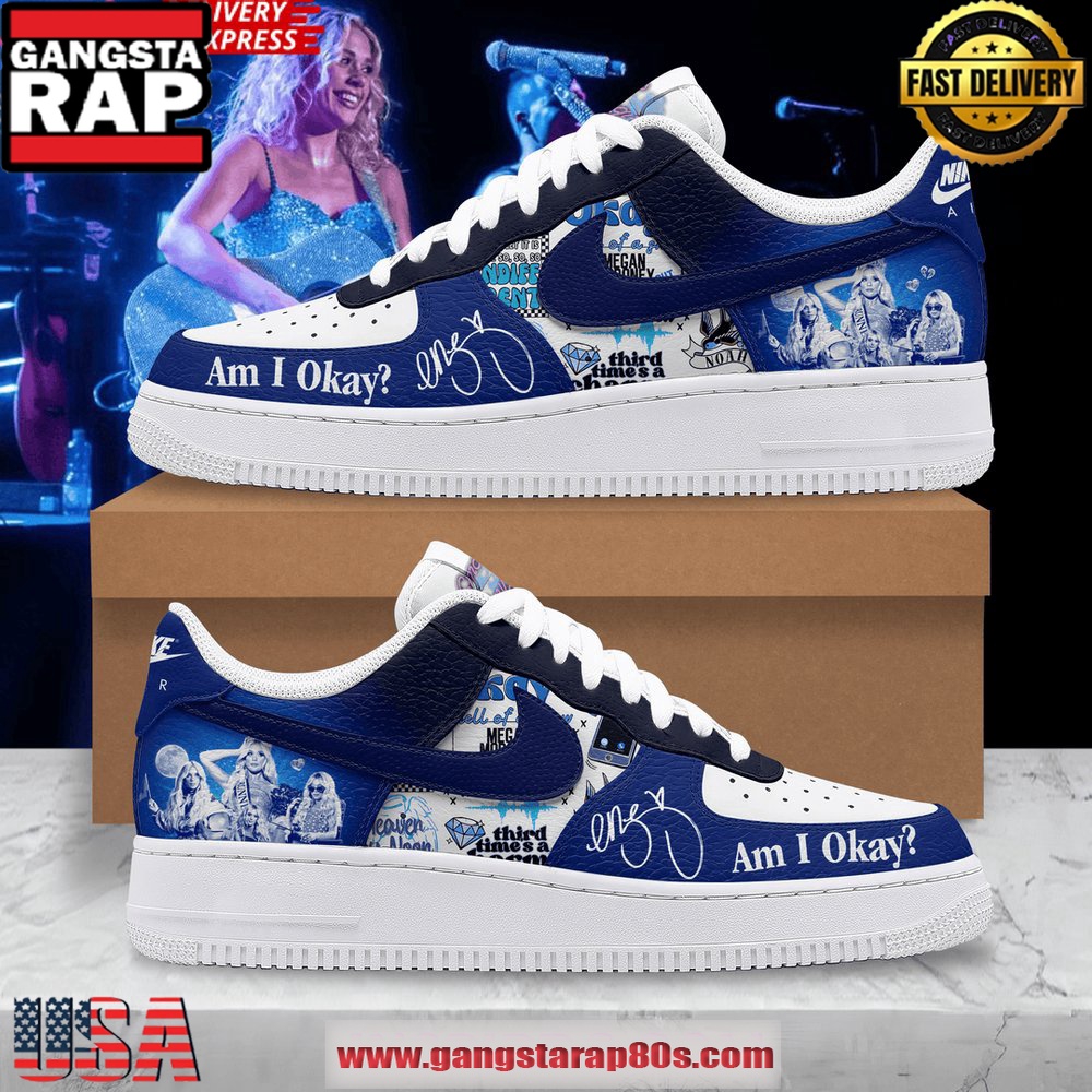 Megan Moroney Am I Okay Limited Edition Air Force 1 Running Sneakers Shoes