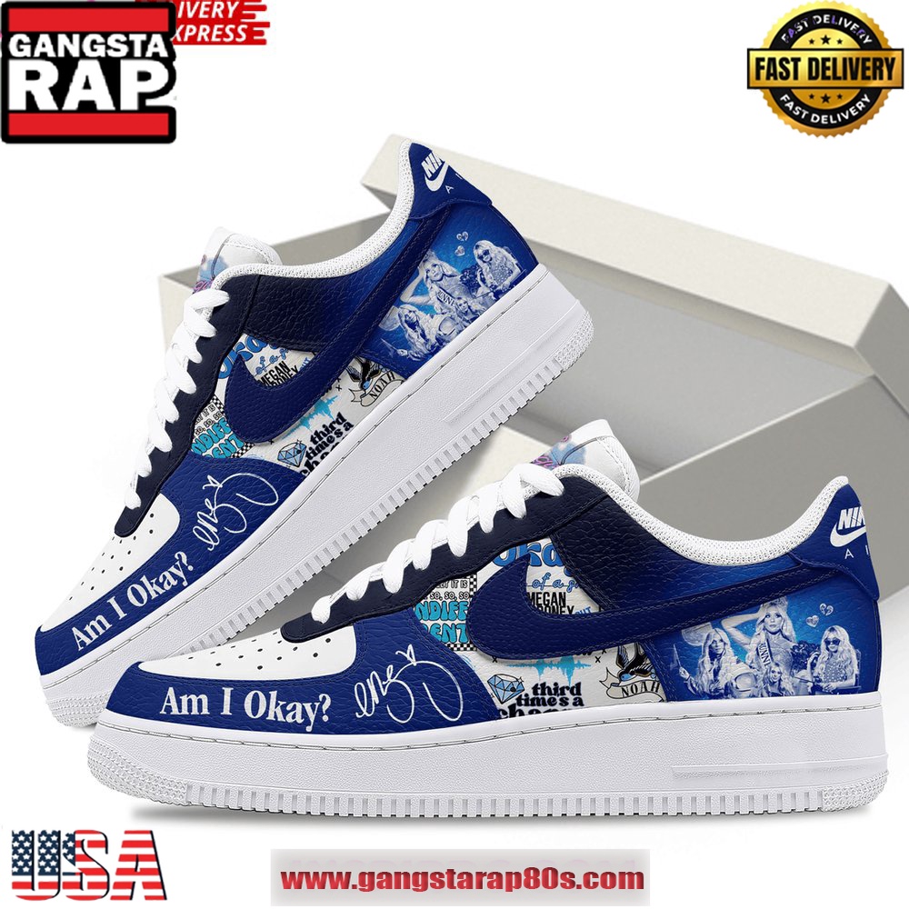 Megan Moroney Am I Okay Limited Edition Air Force 1 Running Sneakers Shoes
