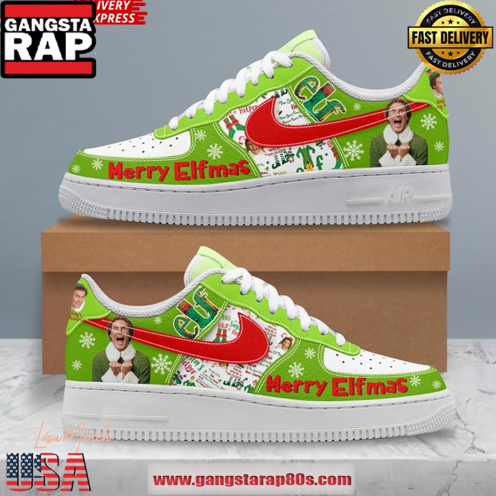 Merry Elfmas Holiday Special Edition Air Force 1 Running Sneakers