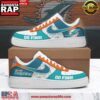 Miami Dolphins Go Fins Nike Air Force 1 Running Sneakers Shoes