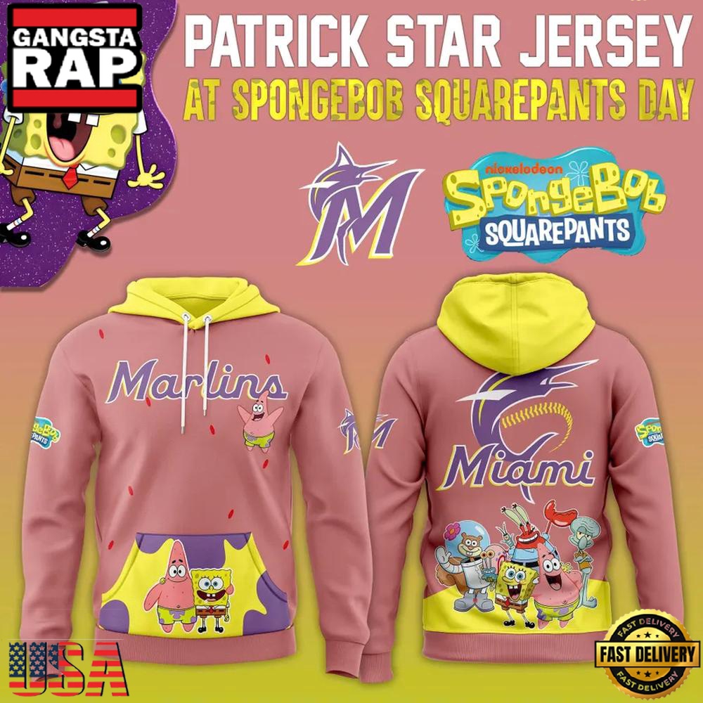 Miami Marlins SpongeBob SquarePants Day Limited Premium Edition Hoodie