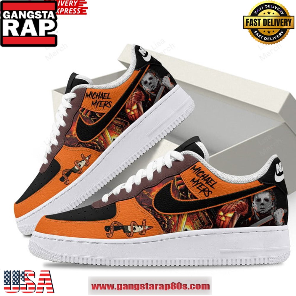 Michael Myers Horror Limited Edition Nike Air Force 1 Running Sneakers Shoes