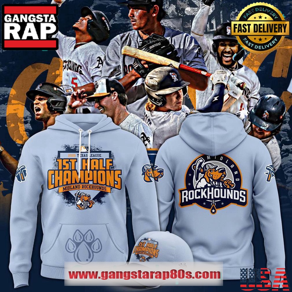 Midland RockHounds 1st Half Champions 2025 Texas League Unisex Hoodie