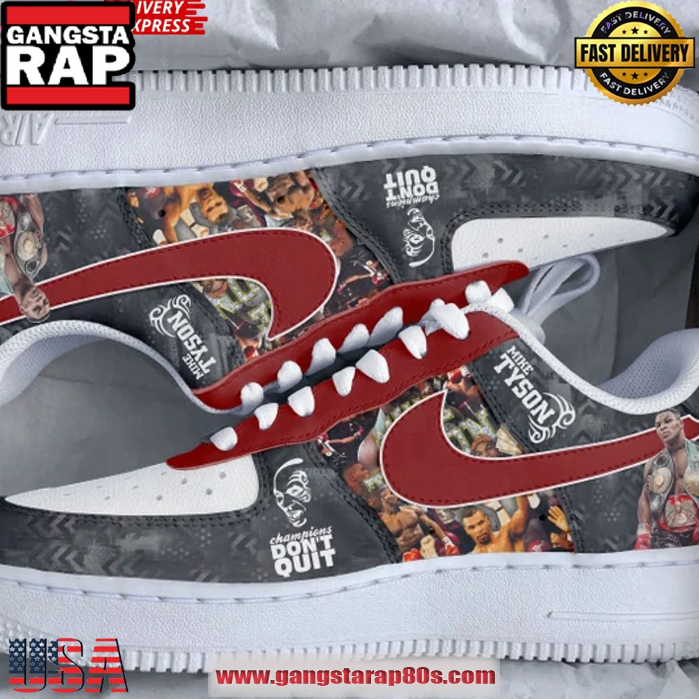 Mike Tyson Limited Edition Air Force 1 Running Sneakers Shoes Mike Tyson Limited Edition Air Force 1 Running Sneakers Shoes