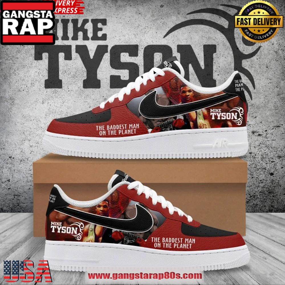 Mike Tyson Special Edition Air Force 1 Running Sneakers Shoes Mike Tyson Special Edition Air Force 1 Running Sneakers Shoes