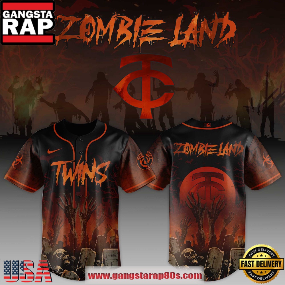 Minnesota Twins MLB x Zombie Land Unique Design Baseball Jersey