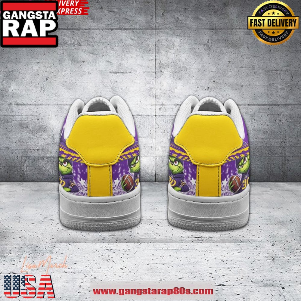 Minnesota Vikings Merry Christmas Limited Edition Air Force 1 Running Sneakers Minnesota Vikings Merry Christmas Limited Edition Air Force 1 Running Sneakers