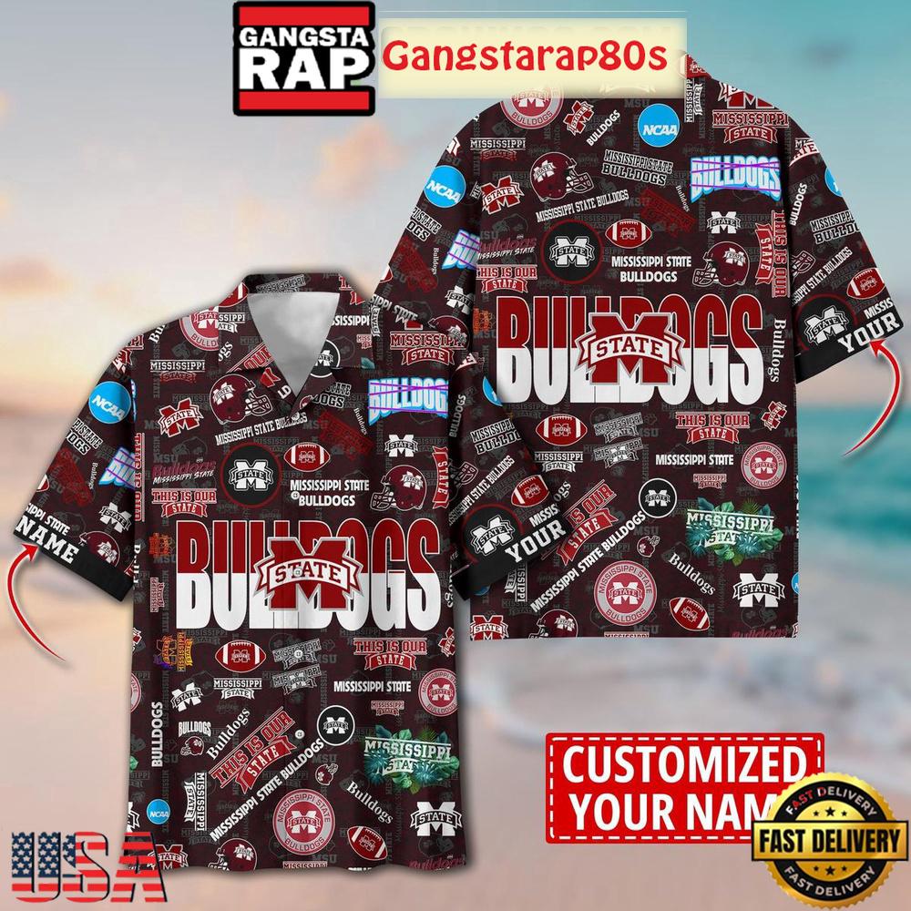 Mississippi State Bulldogs Solgan This Is Our State True Fan Spirit Custom Name Aloha Hawaiian Shirt