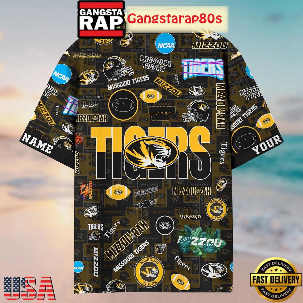 Missouri Tigers Solgan Mizzou Rah True Fan Spirit Custom Name Aloha Hawaiian Shirt Missouri Tigers Solgan Mizzou Rah True Fan Spirit Custom Name Aloha Hawaiian Shirt