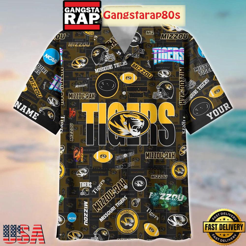 Missouri Tigers Solgan Mizzou Rah True Fan Spirit Custom Name Aloha Hawaiian Shirt Missouri Tigers Solgan Mizzou Rah True Fan Spirit Custom Name Aloha Hawaiian Shirt