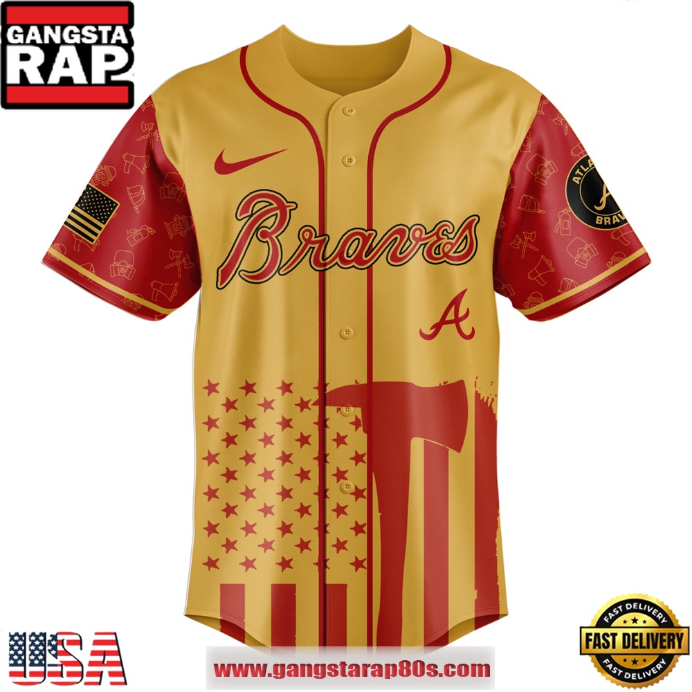 MLB Atlanta Braves x Firefighter Appreciation Night Special Edition Baseball Jerseys