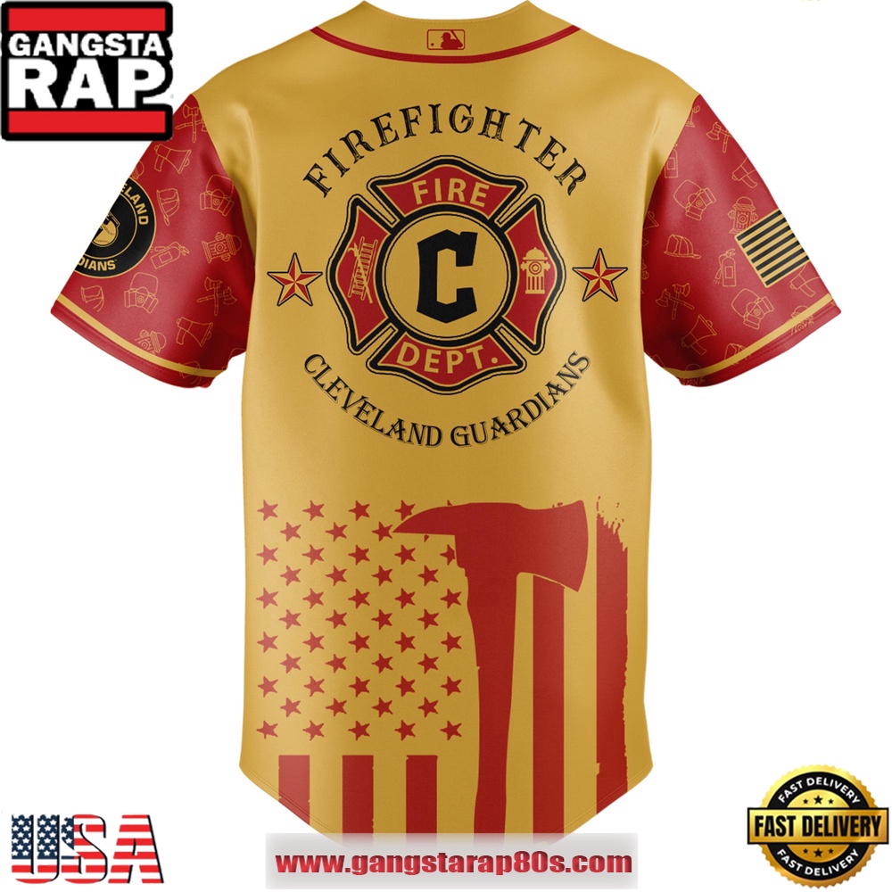 MLB Cleveland Guardians x Firefighter Appreciation Night Special Edition Baseball Jerseys MLB Cleveland Guardians x Firefighter Appreciation Night Special Edition Baseball Jerseys