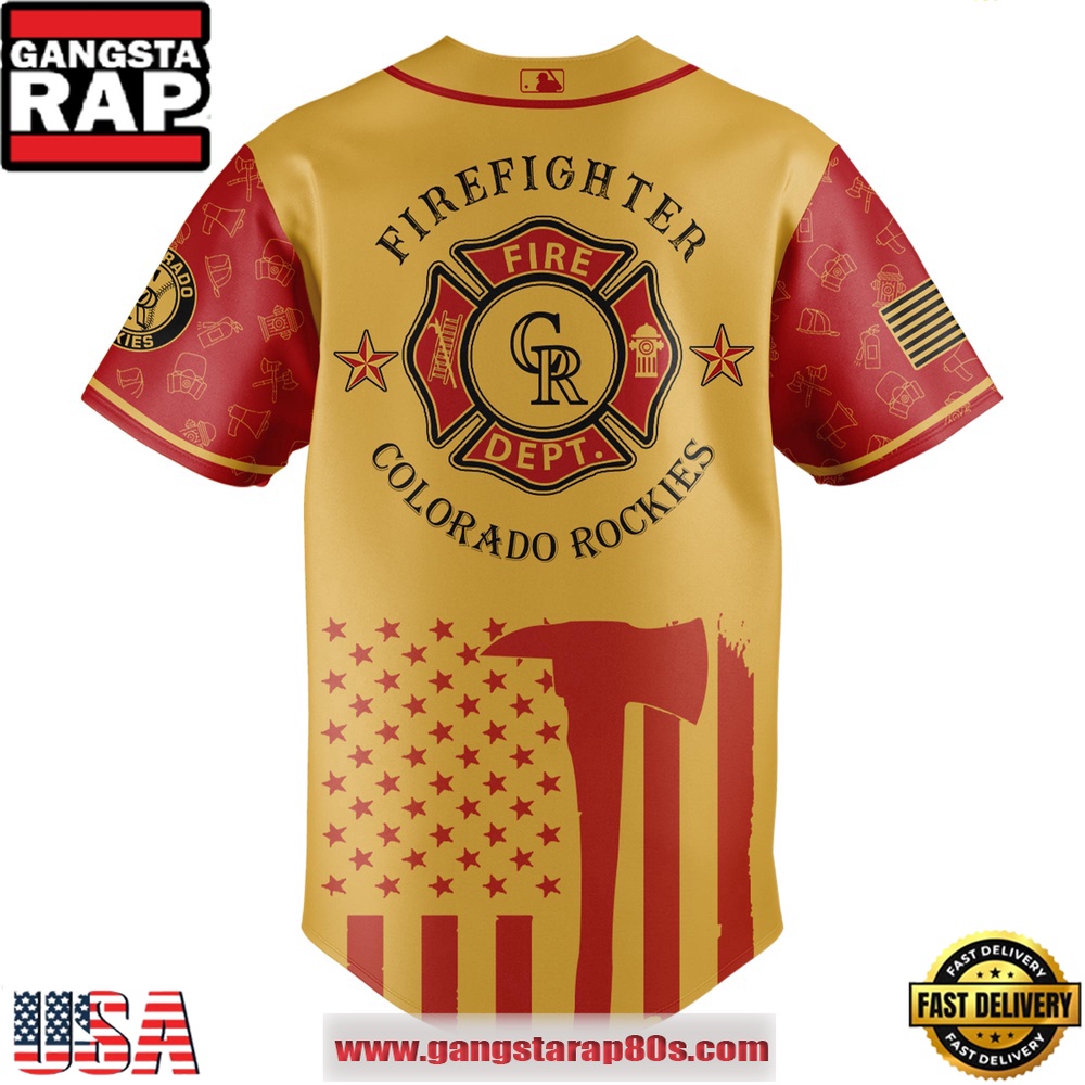 MLB Colorado Rockies x Firefighter Appreciation Night Special Edition Baseball Jerseys MLB Colorado Rockies x Firefighter Appreciation Night Special Edition Baseball Jerseys