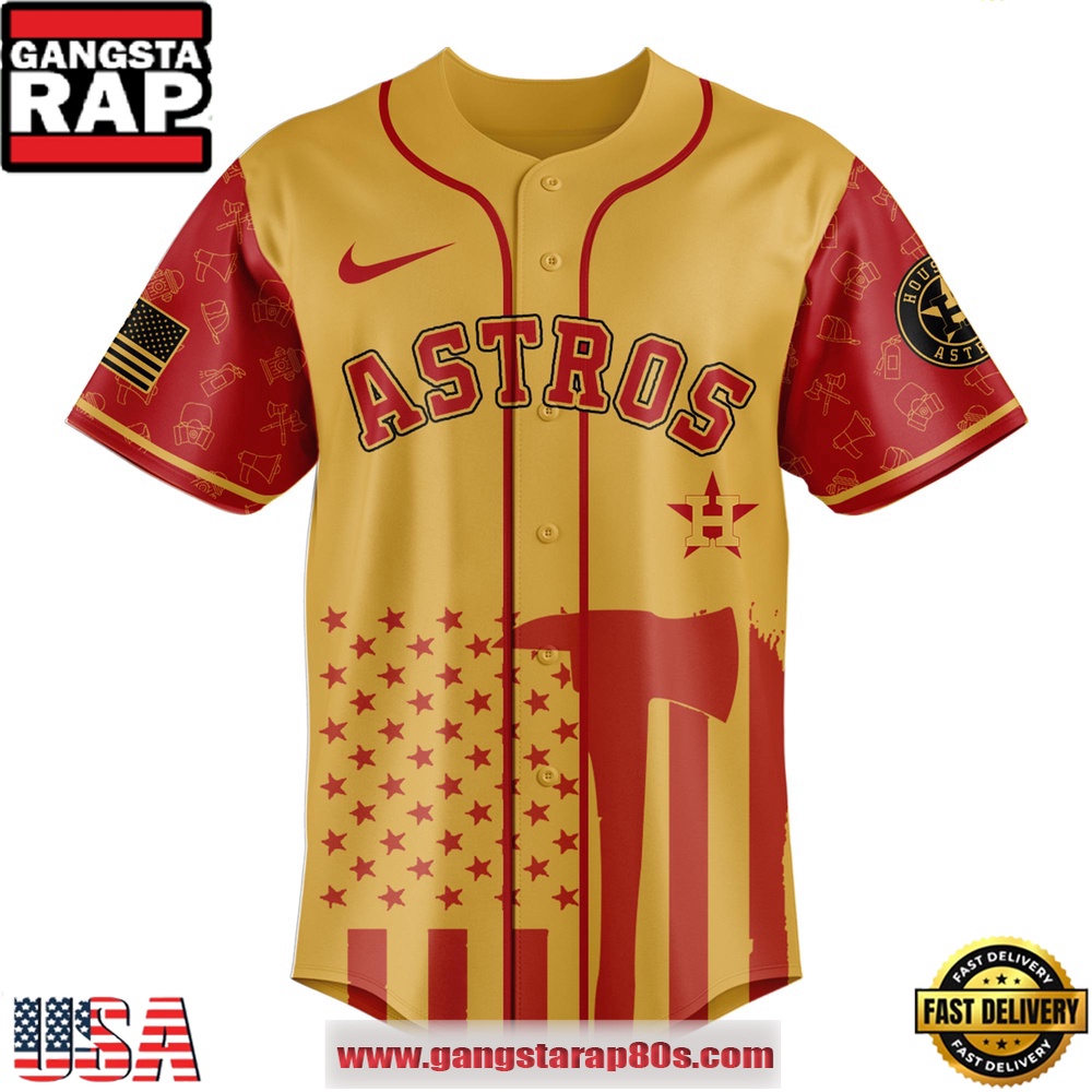 MLB Houston Astros x Firefighter Appreciation Night Special Edition Baseball Jerseys MLB Houston Astros x Firefighter Appreciation Night Special Edition Baseball Jerseys