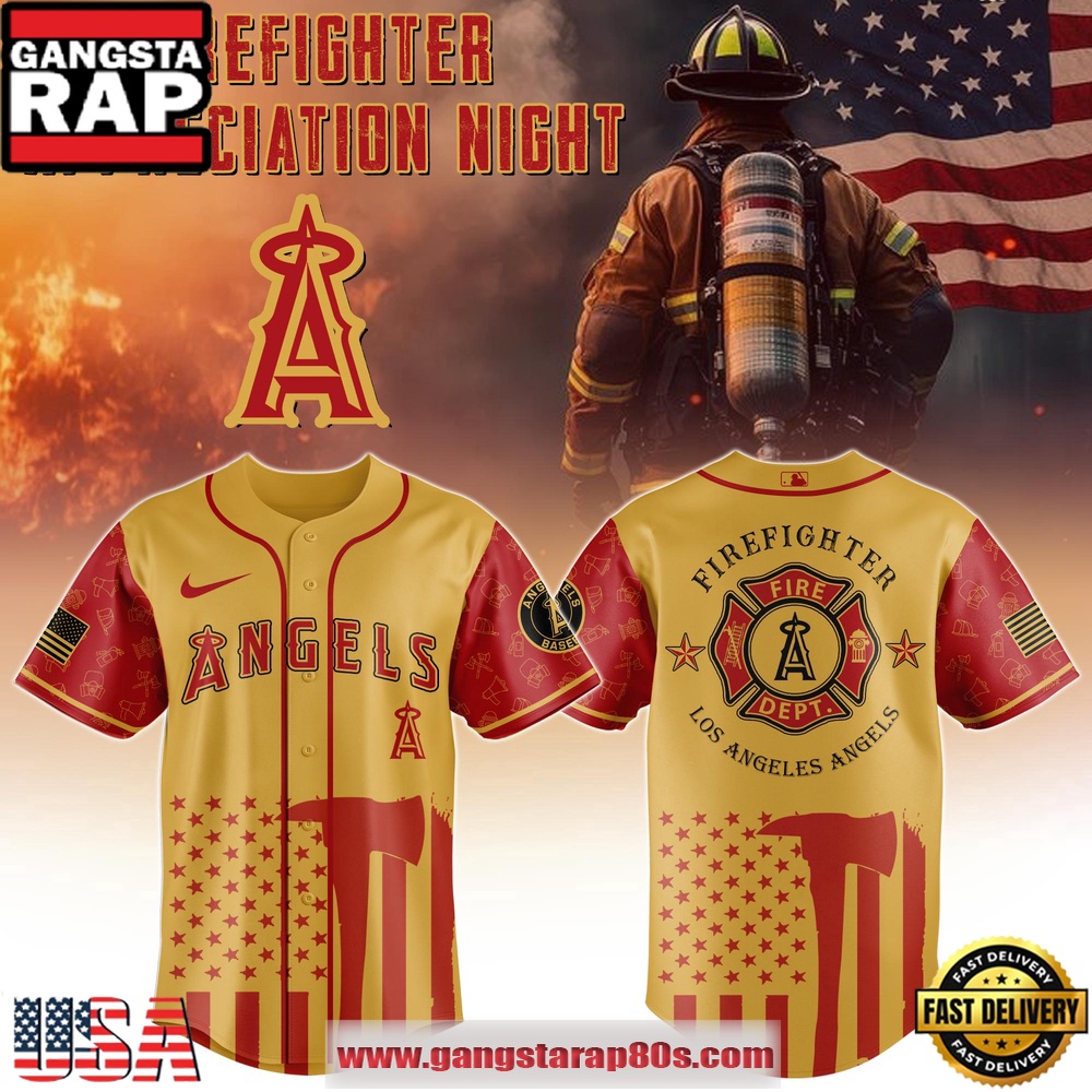 MLB Los Angeles Angels x Firefighter Appreciation Night Special Edition Baseball Jerseys