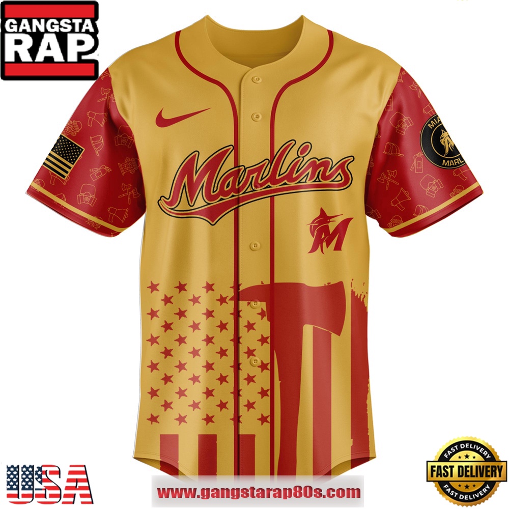 MLB Miami Marlins x Firefighter Appreciation Night Special Edition Baseball Jerseys