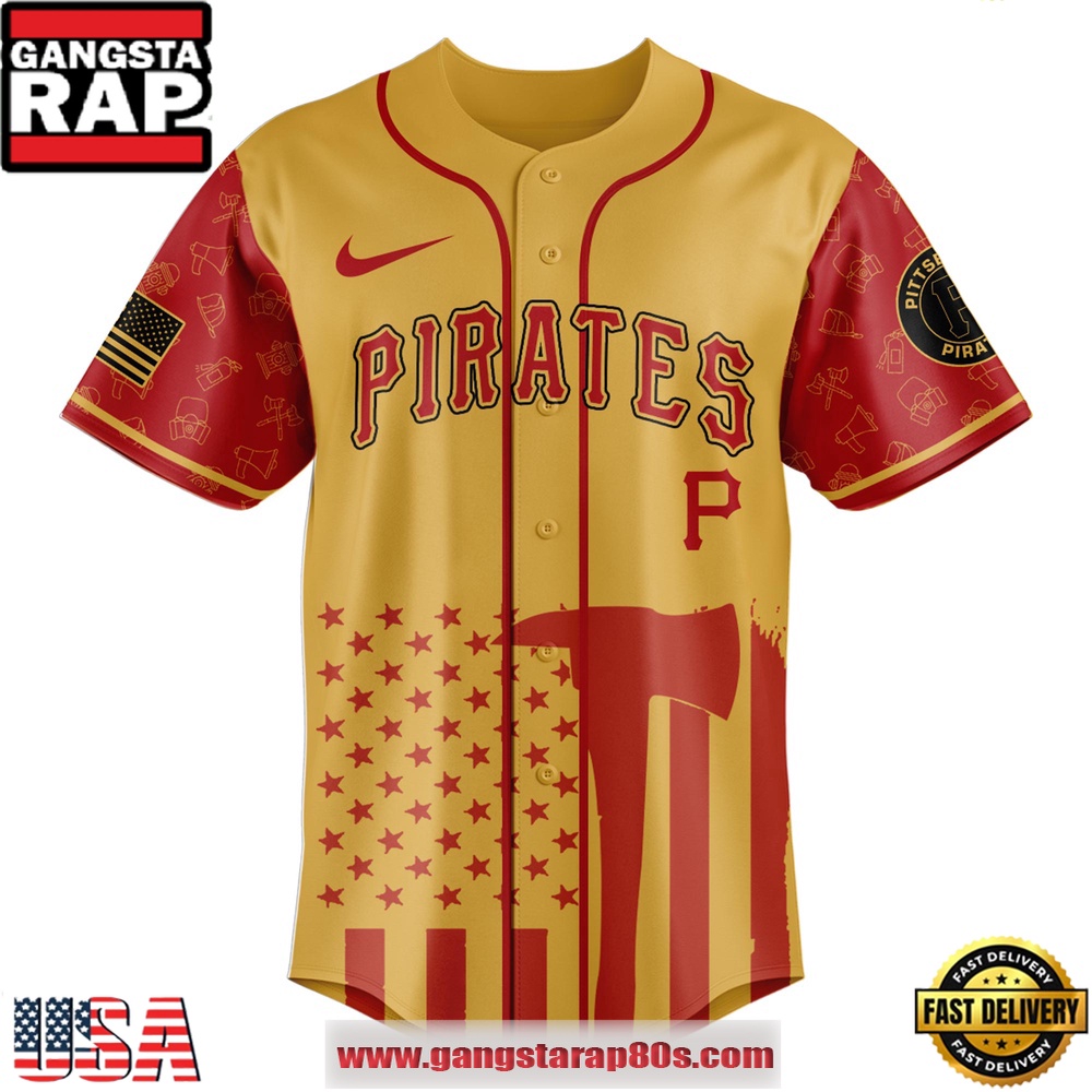 MLB Pittsburgh Pirates x Firefighter Appreciation Night Special Edition Baseball Jerseys