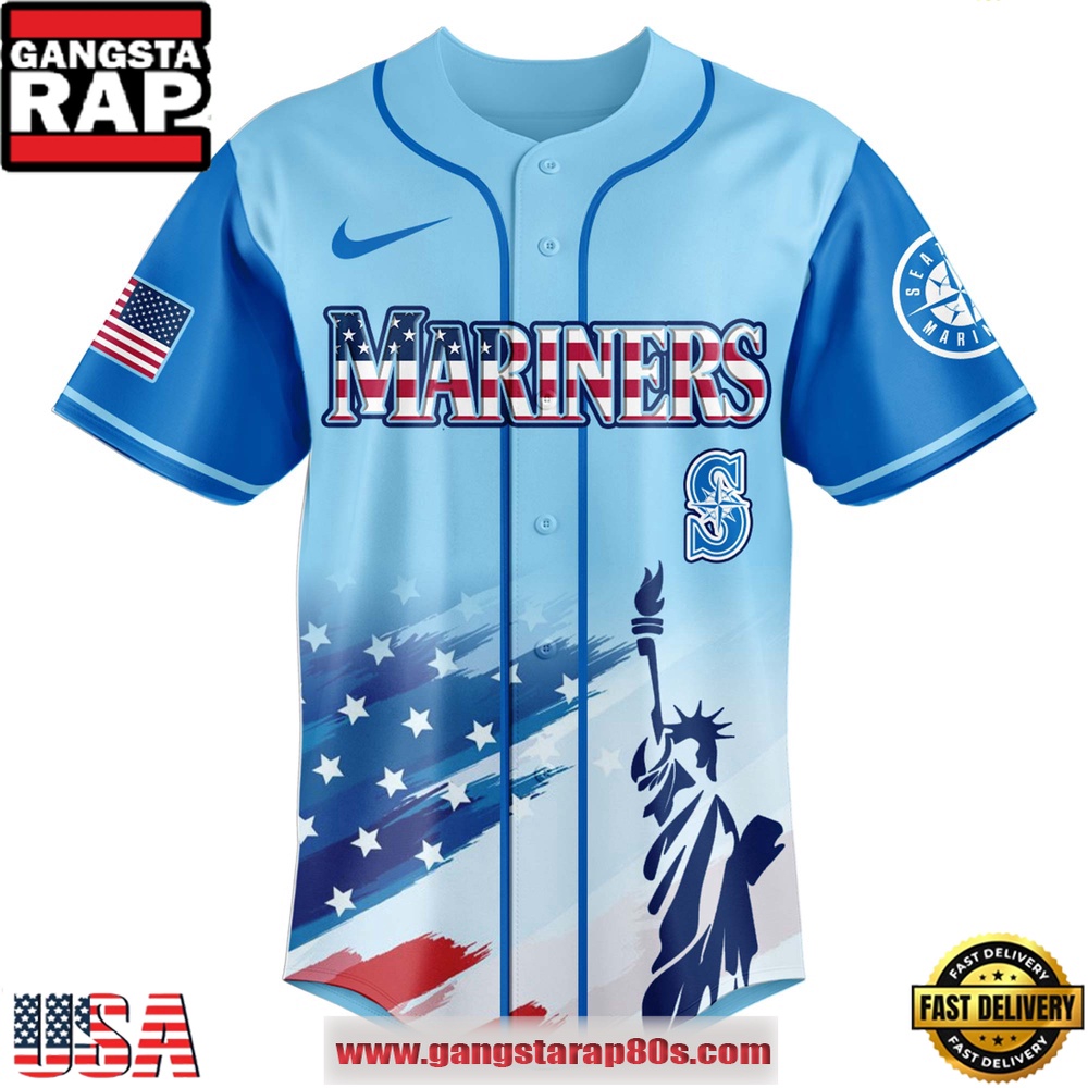 MLB Seattle Mariners X Independence Day Special Edition Baseball Jerseys MLB Seattle Mariners X Independence Day Special Edition Baseball Jerseys