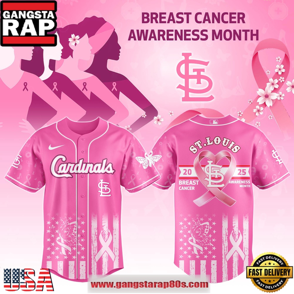 MLB St. Louis Cardinals X Breast Cancer Awareness Month Special Edition Baseball Jersey