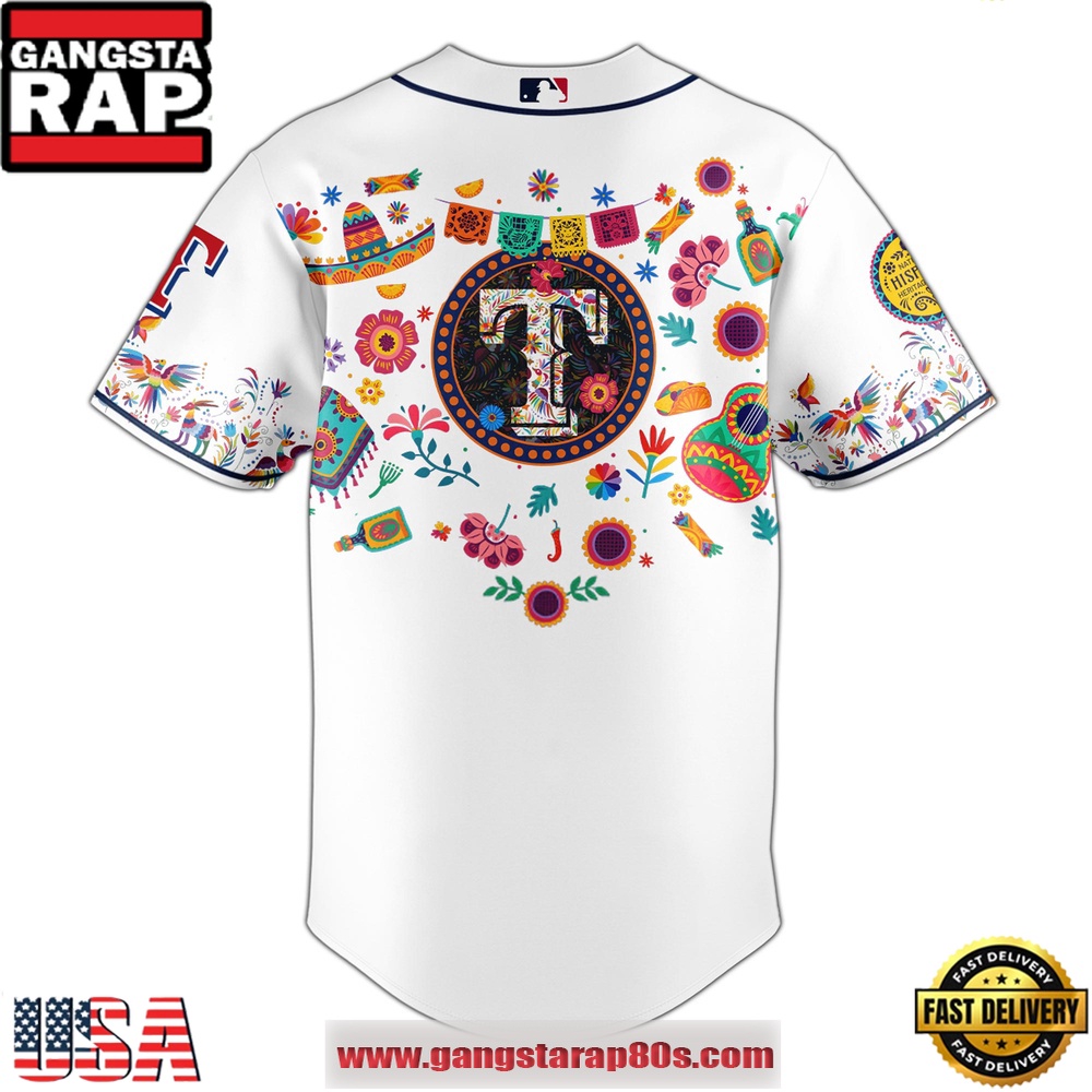 MLB Texas Rangers X Hispanic Heritage Special Edition Baseball Jersey MLB Texas Rangers X Hispanic Heritage Special Edition Baseball Jersey