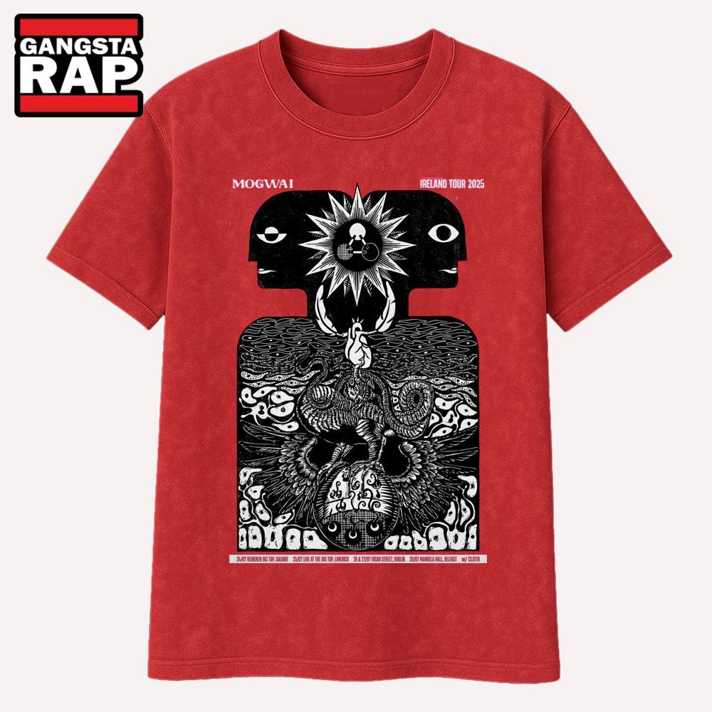 Mogwai Ireland July 2025 Tour T Shirt Mogwai Ireland July 2025 Tour T Shirt