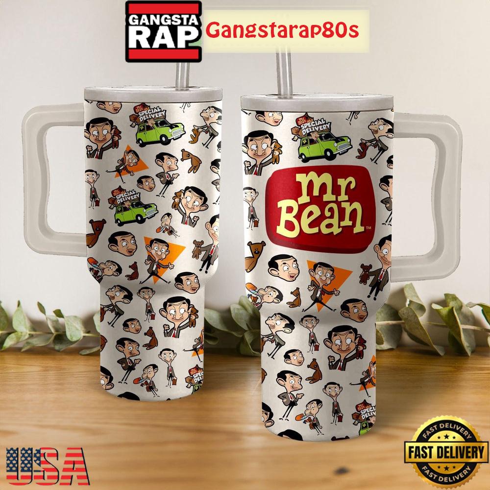 Mr Bean Teddy Bear Fan Tumbler Cup 40oz