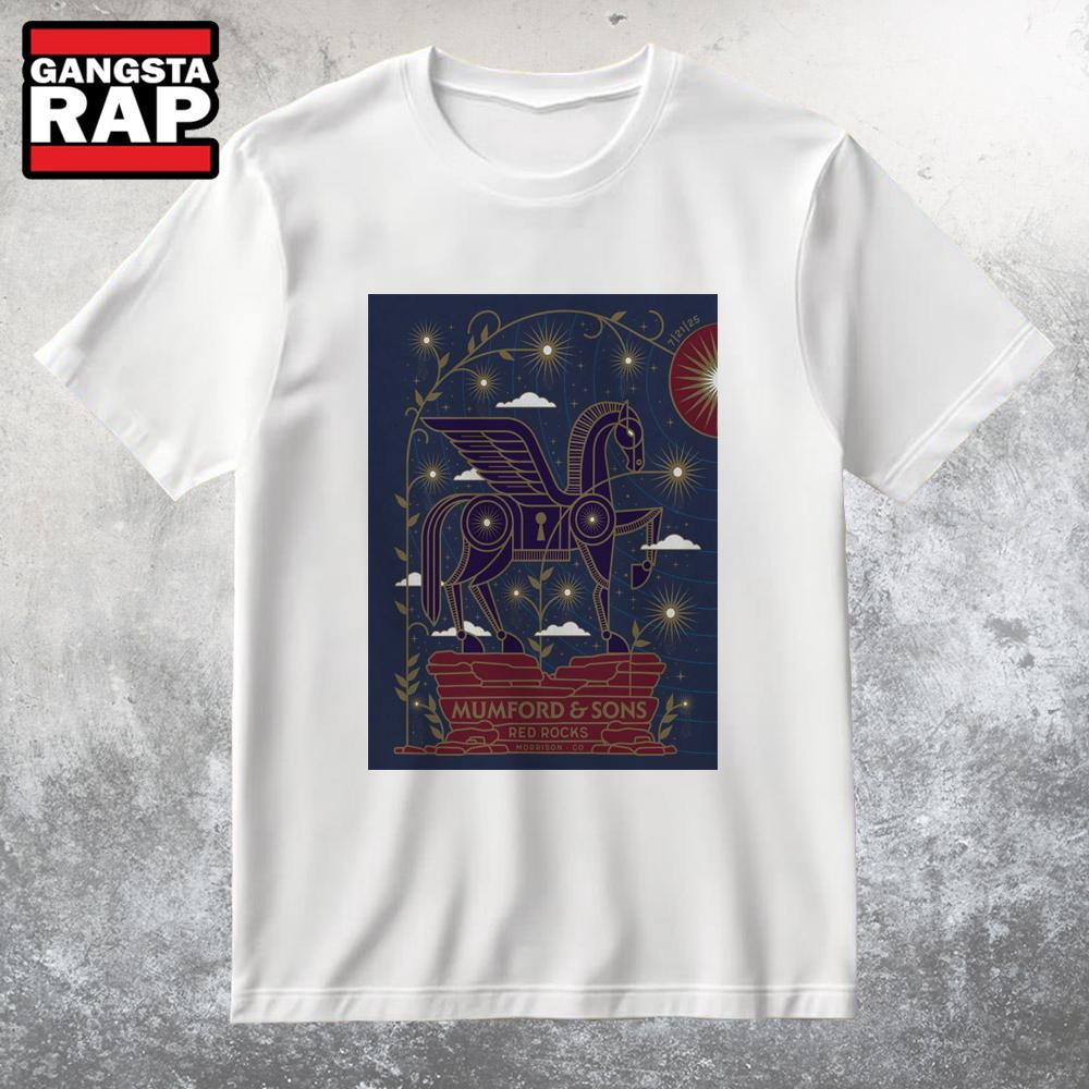 Mumford And Sons Red Rocks in Morrison CO Jul 22 2025 T Shirt Mumford And Sons Red Rocks in Morrison CO Jul 22 2025 T Shirt
