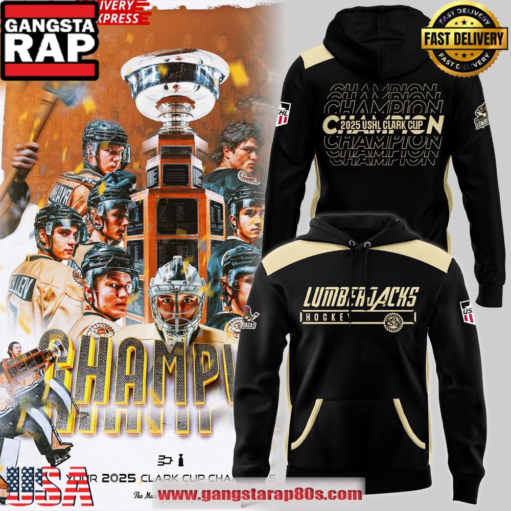 Muskegon Lumberjacks 2025 USHL Clark Cup Special Unisex Hoodie Muskegon Lumberjacks 2025 USHL Clark Cup Special Unisex Hoodie