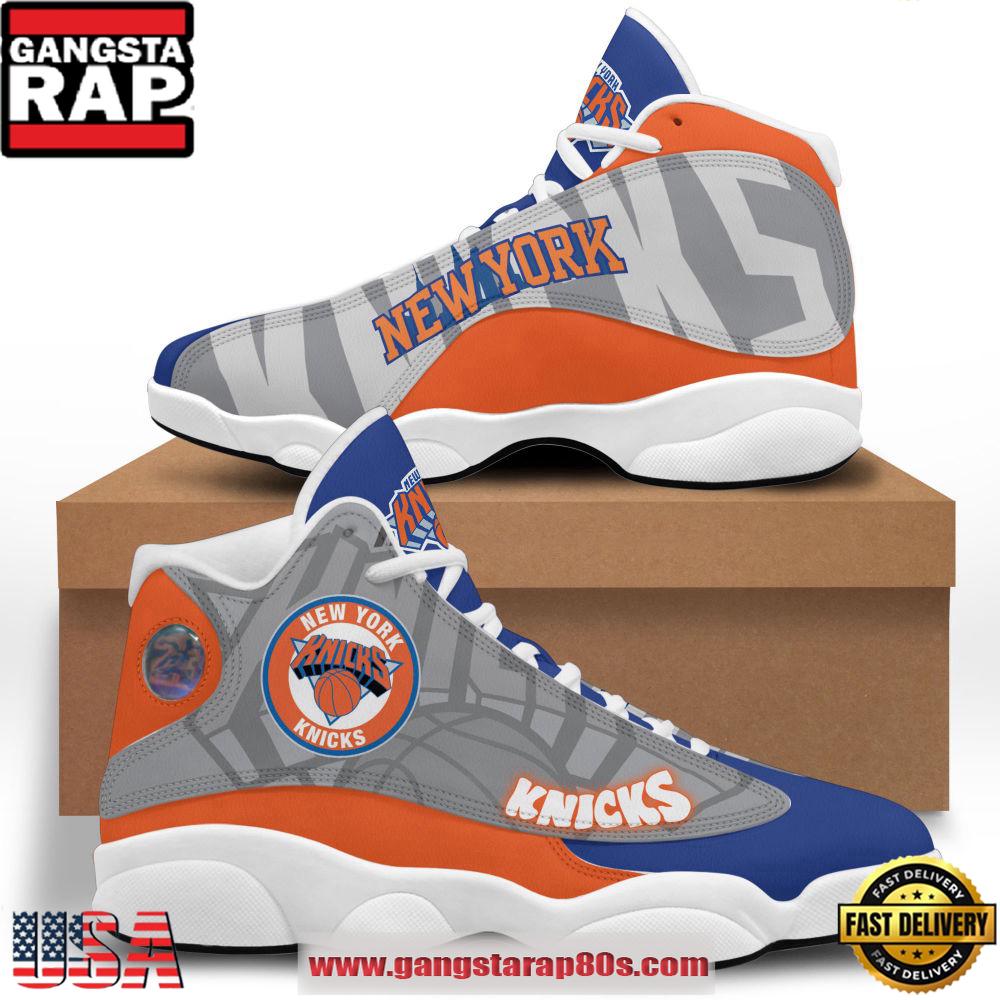 NBA New York Knicks Silver Blue Air Jordan 13 Shoes Running Sneakers NBA New York Knicks Silver Blue Air Jordan 13 Shoes Running Sneakers