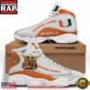 NCAA Miami Hurricanes Custom Name Air Jordan 13 Shoes Running Sneakers 3 NCAA Miami Hurricanes Custom Name Air Jordan 13 Shoes