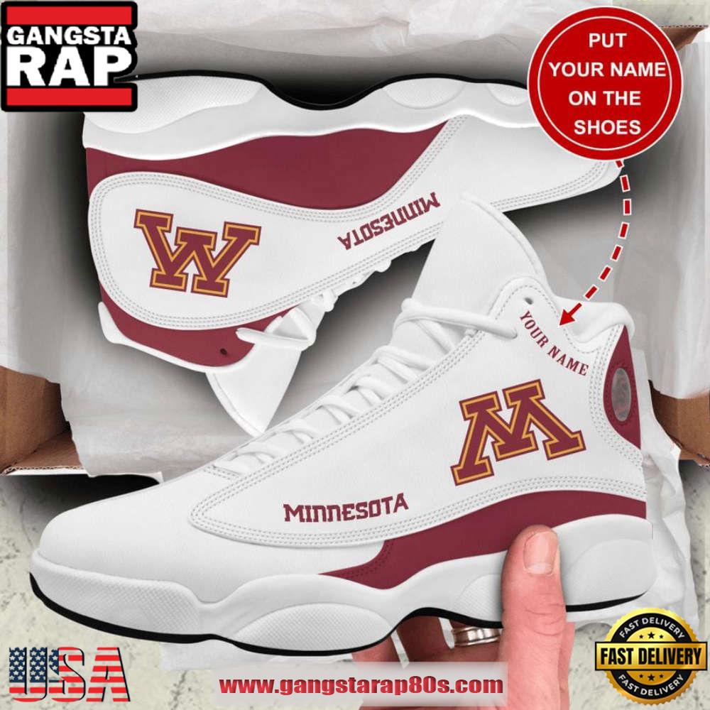 NCAA Minnesota Golden Gophers Custom Name Air Jordan 13 Shoes