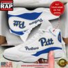 NCAA Pittsburgh Panthers Custom Name White Blue Air Jordan 13 Shoes Running Sneakers 2 NCAA Pittsburgh Panthers Custom Name White Blue Air Jordan 13 Shoes