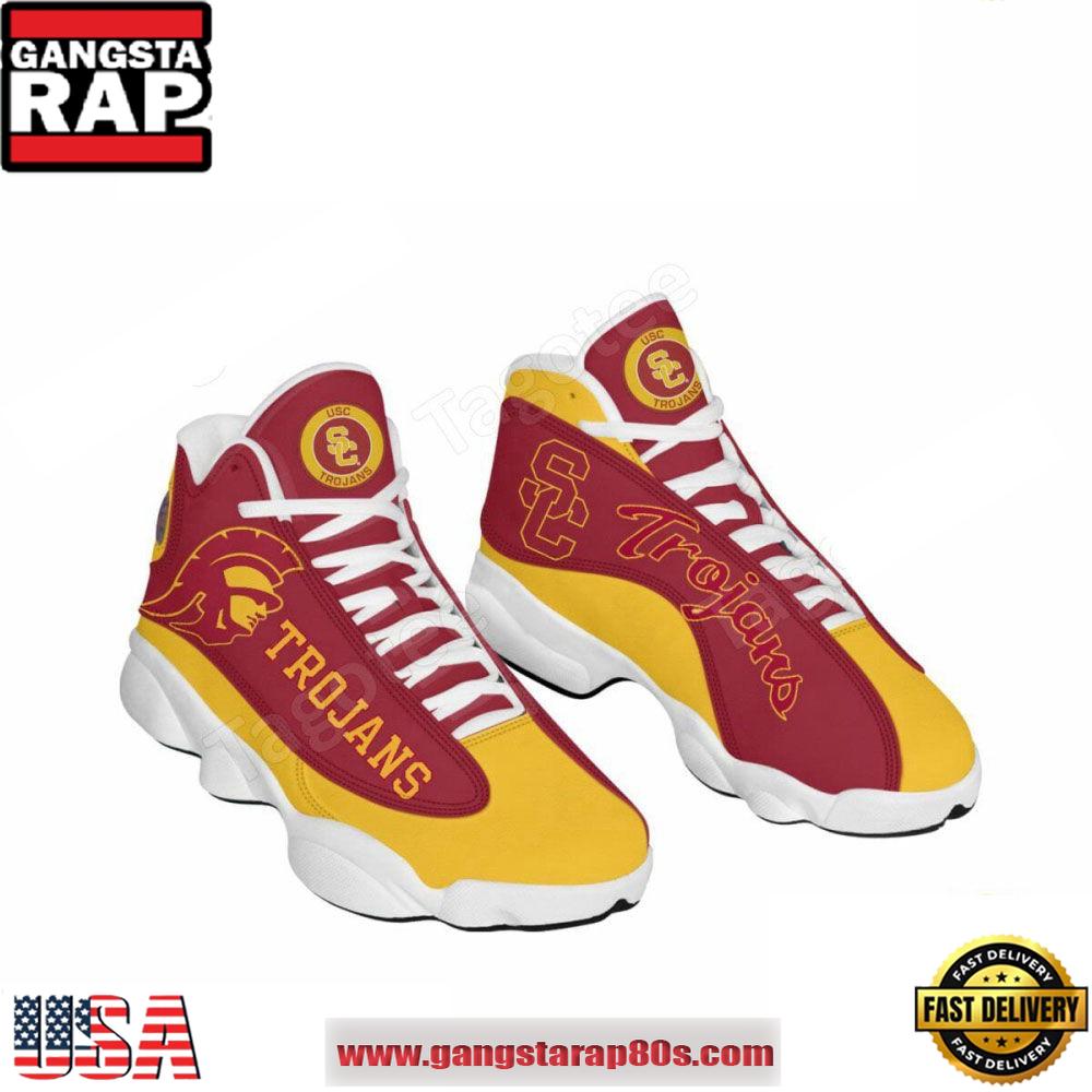 NCAA USC Trojans Gold Cardinal Air Jordan 13 Shoes