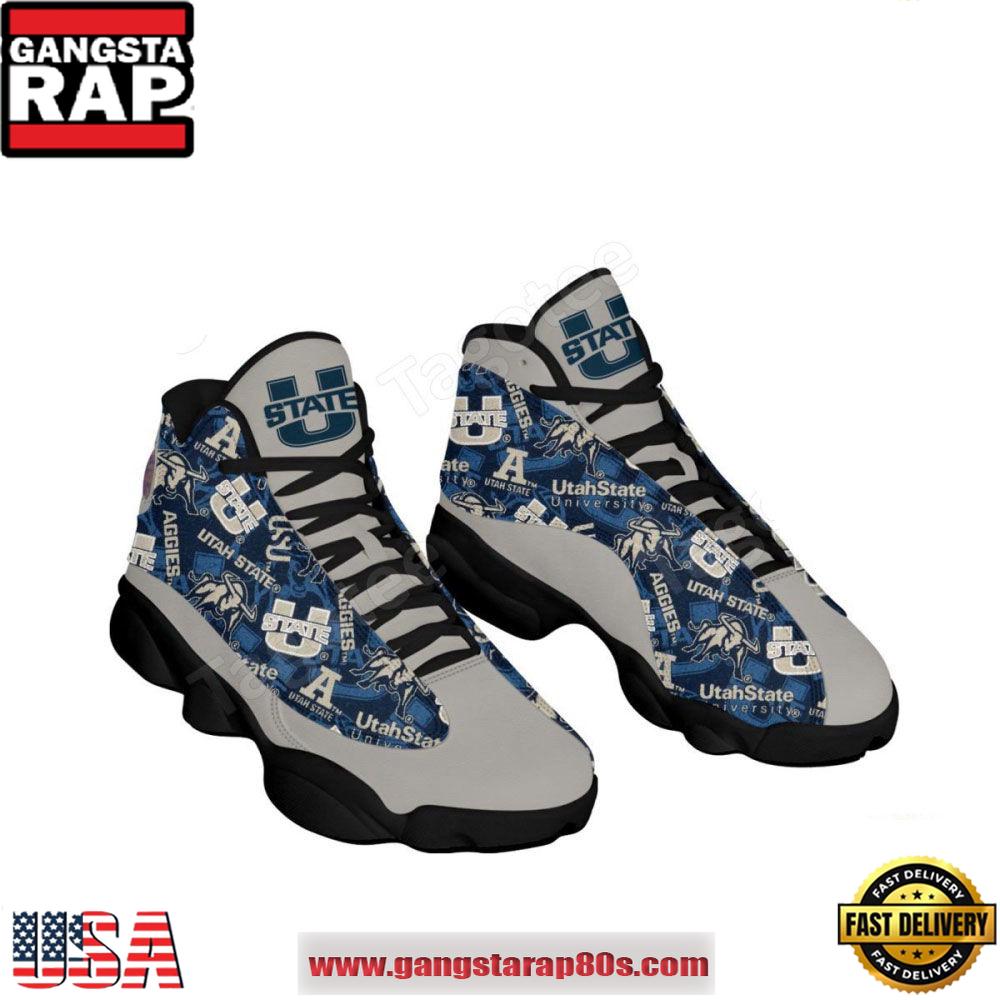 NCAA Utah State Aggies Logo Air Jordan 13 Shoes