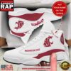 NCAA Washington State Cougars Custom Name White Red Air Jordan 13 Shoes Running Sneakers 3 NCAA Washington State Cougars Custom Name White Red Air Jordan 13 Shoes