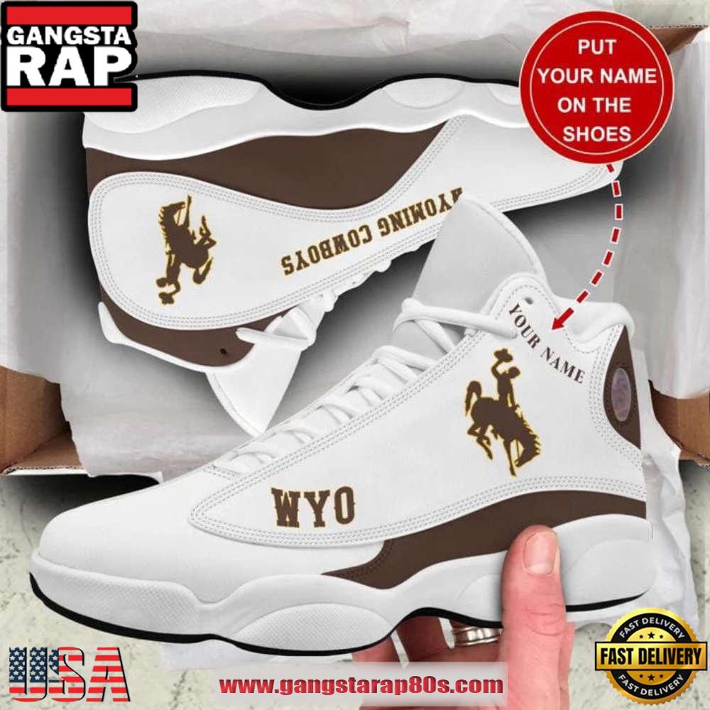 NCAA Wyoming Cowboys Custom Name White Air Jordan 13 Shoes Running Sneakers For Men And Women NCAA Wyoming Cowboys Custom Name White Air Jordan 13 Shoes Running Sneakers For Men And Women