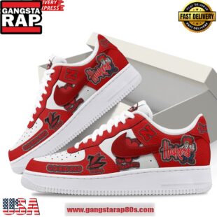 Nebraska Cornhuskers Go Big Red Nike Air Force 1 Running Sneakers Shoes