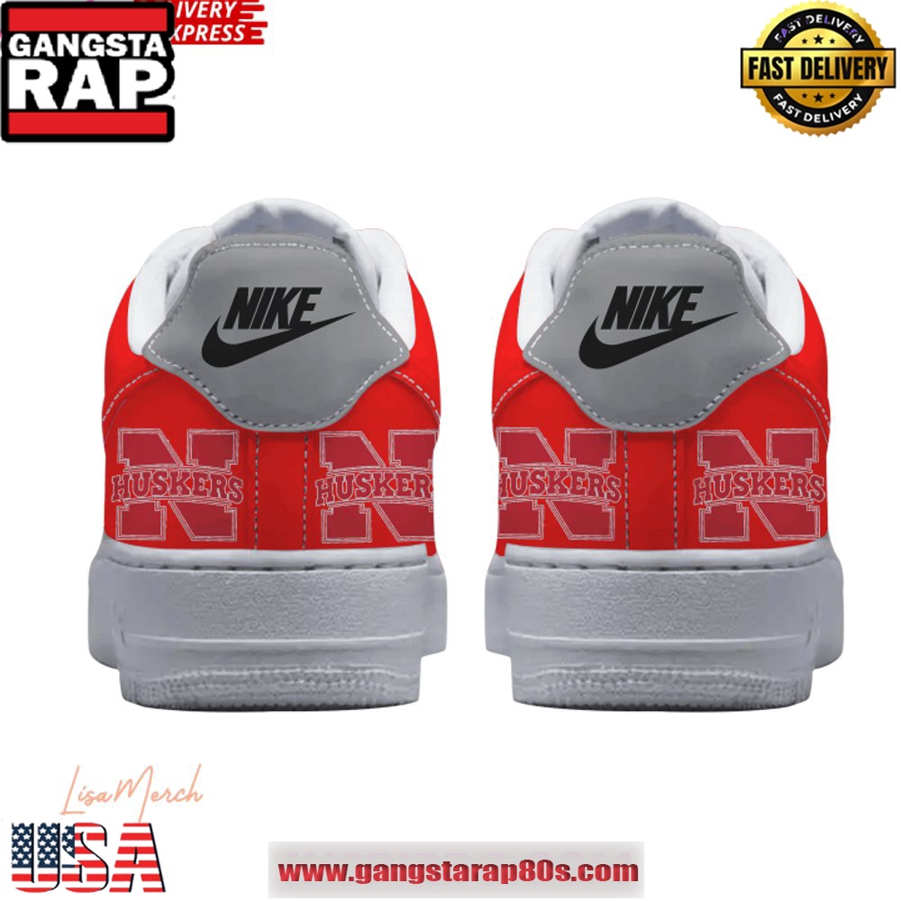 Nebraska Huskers Go Big Red Limited Edition Air Force 1 Running Sneakers Shoes Nebraska Huskers Go Big Red Limited Edition Air Force 1 Running Sneakers Shoes