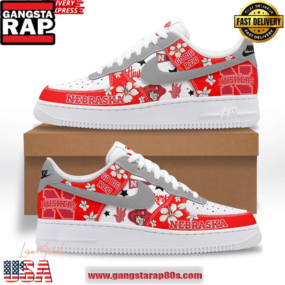 Nebraska Huskers Go Big Red Limited Edition Air Force 1 Running Sneakers Shoes Nebraska Huskers Go Big Red Limited Edition Air Force 1 Running Sneakers Shoes