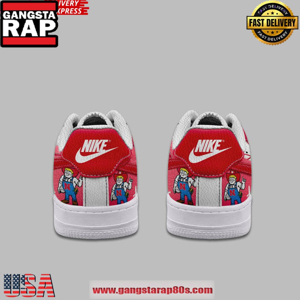 Nebraska Huskers Go Big Red Air Force 1 Running Sneakers Shoes Nebraska Huskers Go Big Red Air Force 1 Running Sneakers Shoes