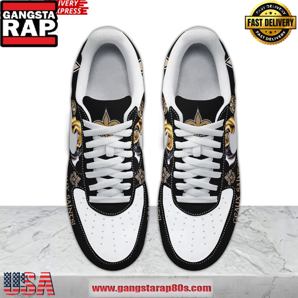 New Orleans Saints Geaux Saints Limited Edition Air Force 1 Running Sneakers Shoes New Orleans Saints Geaux Saints Limited Edition Air Force 1 Running Sneakers Shoes