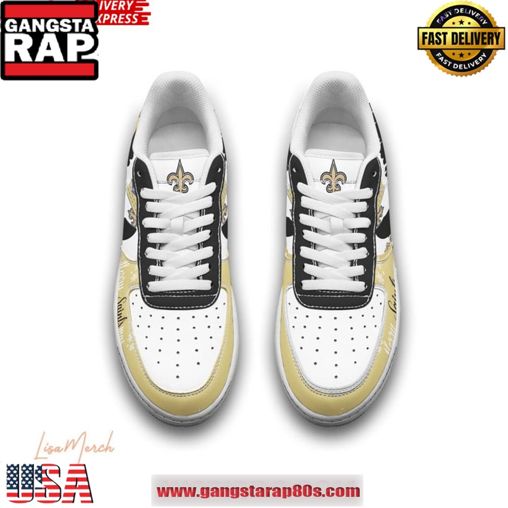New Orleans Saints Merry Christmas Limited Edition Air Force 1 Running Sneakers