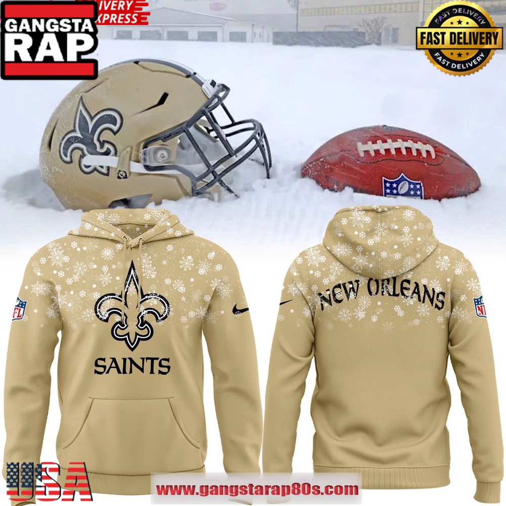New Orleans Saints Snow 2025 Unisex Hoodie