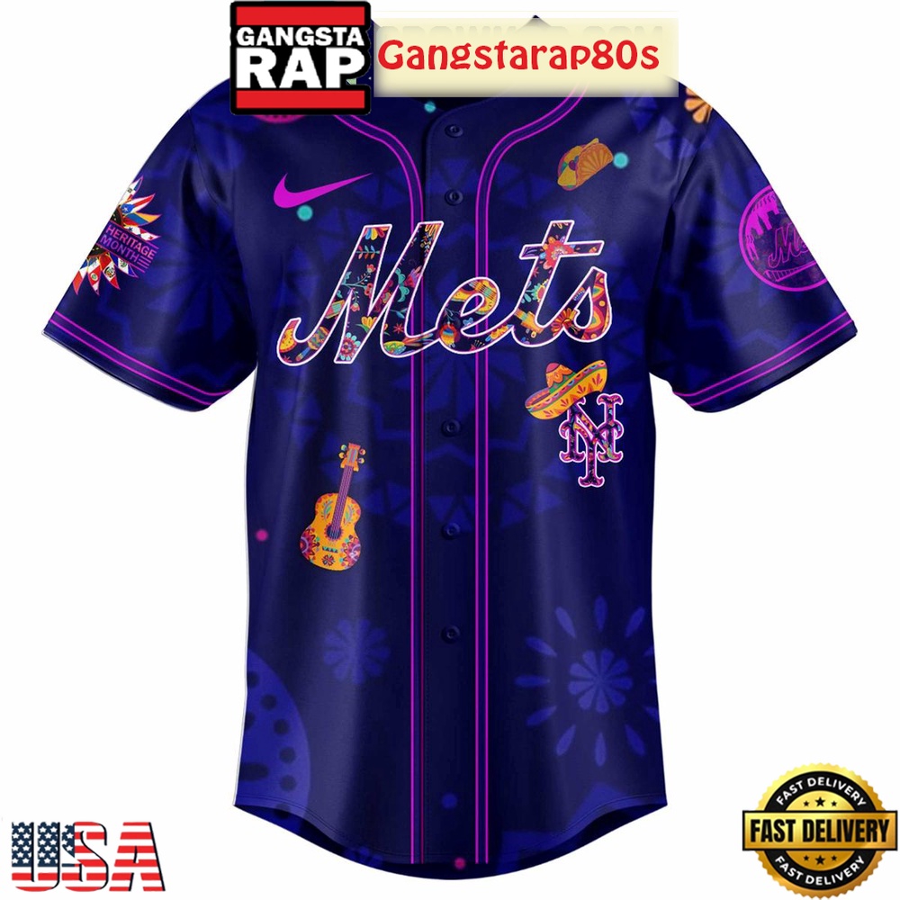 New York Mets Hispanic Heritage Celebrations 2025 Unique Design Baseball Jersey