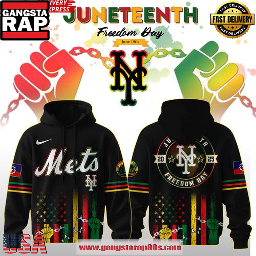 New York Mets Juneteenth Day 2025 Special Unisex Hoodie New York Mets Juneteenth Day 2025 Special Unisex Hoodie