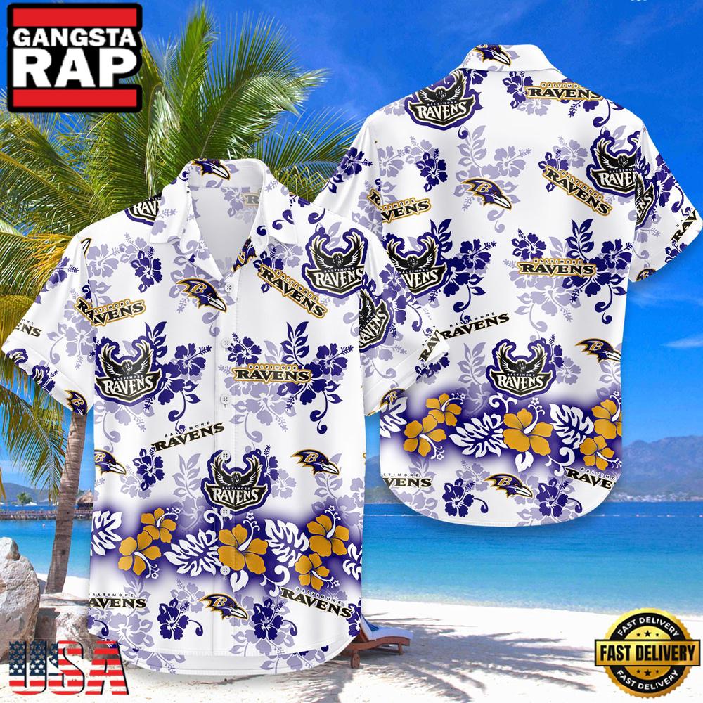 NFL Baltimore Ravens Aloha Paradise Hawaiian Shirt